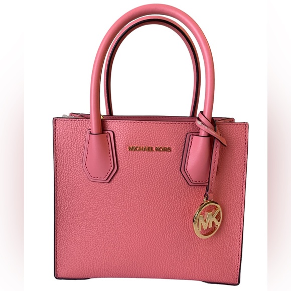 NWT Bundle of MICHAEL KORS Mercer Med Crossbody satchel Tea Rose with ID Wallet - Picture 2 of 13